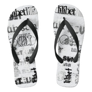 Tongs NOUVEAUTÉ ! Trendy nommé Wordcloud Urban Chic Sun 