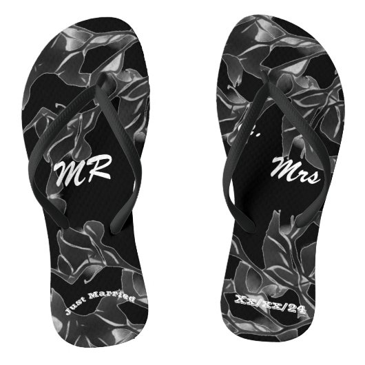Tongs Nouvellement Mariés Noir Var  (Semelle)