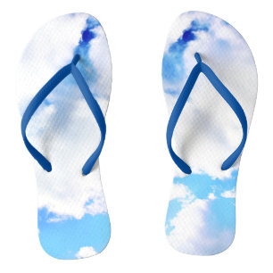 Tongs Nuages blancs et ciel bleu