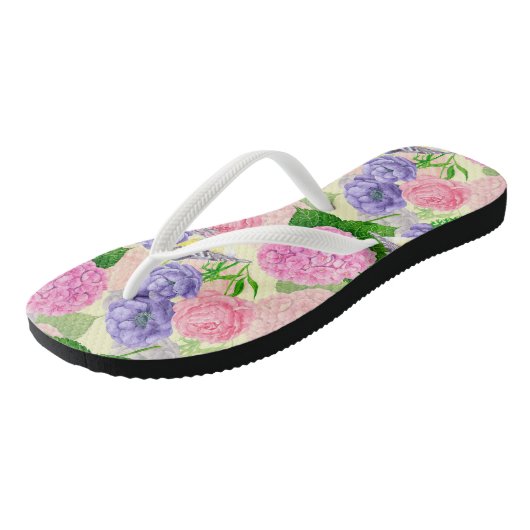 Tongs Oiseau et fleurs (Incliné)