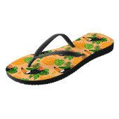 Tongs Oiseau tropical Toucan Motif sans couture (Incliné)