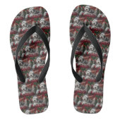 Tongs Old English Sheepdog Festive de Noël (Semelle)