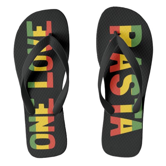Tongs One Love Rasta Jamaïcaine Flip Flops (Semelle)