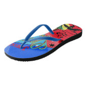 Tongs One Love Reggae Music Rasta Flip Flops (Incliné)