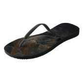 Tongs Or bleu et gris abstrait (Incliné)