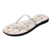 Tongs Or Géométrique Rose (Incliné)