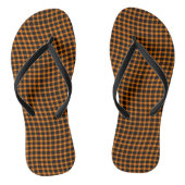 Tongs Orange Brown Plaid Checker Seamless Pattern (Semelle)