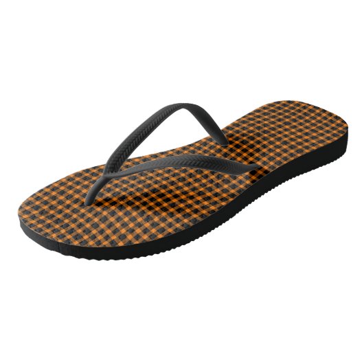 Tongs Orange Brown Plaid Checker Seamless Pattern (Incliné)