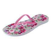 Tongs Orchidées Roses En Fleur (Incliné)