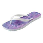 Tongs Paillettes de peinture rose violet (Incliné)