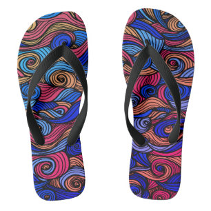 Tongs Paisley Vague de Couleur