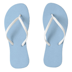 Tongs Pale bleu ciel couleur solide impression