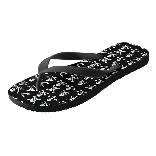 TONGS PÂLE DE PIRATES NOIRES, OBJETS TRAVERSÉS, ÉPINES (Incliné)