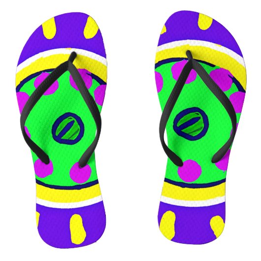 Tongs Palette Motif de la nature colorée (Semelle)