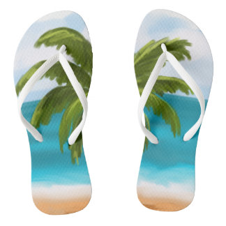 Tongs Palm Tree Custom Flip-Flops- Apportez vous-même de