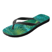 Tongs Palmier Tropical Feuille Jungle Green (Incliné)