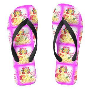 Tongs palmiers roses super