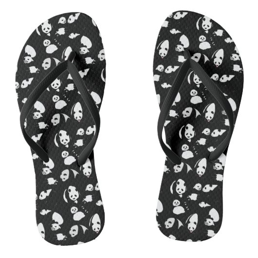 Tongs Panda motif Black BG (Semelle)