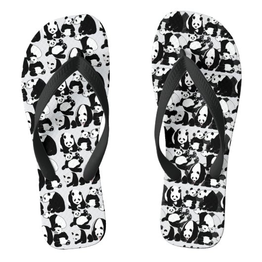 Tongs Panda motif White BG (Semelle)