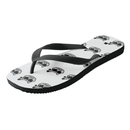 Tongs PAPA CHAT PANToufles BLANCHES (Incliné)