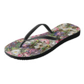 Tongs Papier rose Collage Flower Thin Strap Flip flops (Incliné)