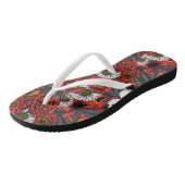 Tongs Papillon blanc et rose (Incliné)