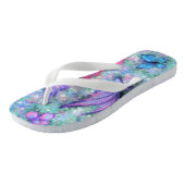 Tongs Papillons violets roses Flip Flops (Incliné)