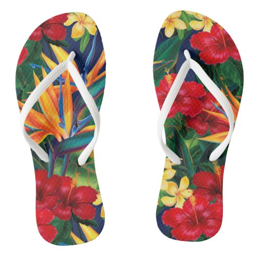 Tongs Paradis tropical Floral hawaïen (Semelle)