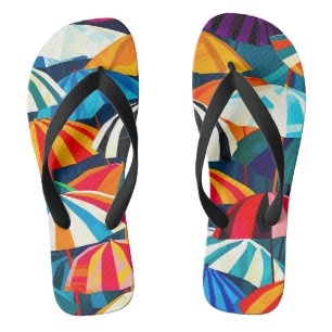 Tongs Parapluie Abstrait Rainbow Beach