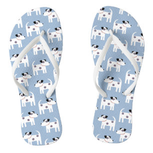 Tongs Parson Jack Russell Terrier Chien bleu