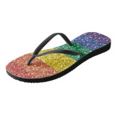 Tongs Parties scintillant arc-en-ciel (Incliné)