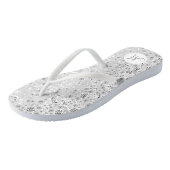 Tongs Parties scintillant blanche et diamant (Incliné)