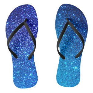 Tongs Parties scintillant Bleue Bachelorette Flip Flops