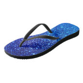 Tongs Parties scintillant Bleue Bachelorette Flip Flops (Incliné)