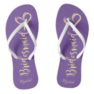 Tongs Parties scintillant d'or femme de chambre, Coeurs