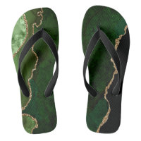 Parties scintillant d'or vert chic Agate Monogramm