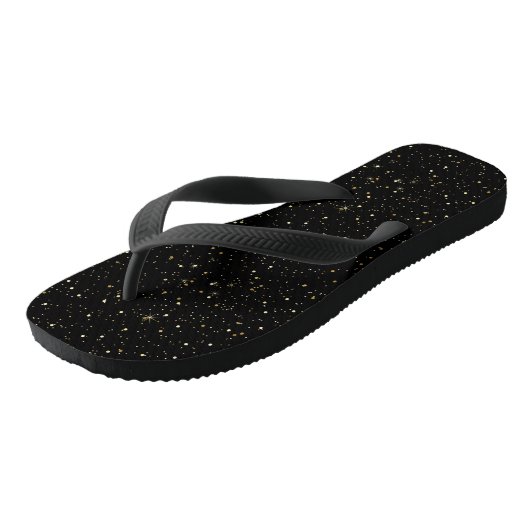 Tongs Parties scintillant en or glam et scintille sur im (Incliné)