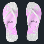 Tongs Parties scintillant Florale et Confetti rose | Mar<br><div class="desc">Chaussures Flip Flop de la fête nuptiale prêtes à vous personnaliser. ⭐ Ce Produit est 100% Personnalisable. Des graphiques et / ou du texte peuvent être ajoutés, supprimés, déplacés, redimensionnés, changés autour, tournés, etc... 99% de mes designs dans mon magasin sont faits en couches. Cela vous permet de redimensionner et...</div>