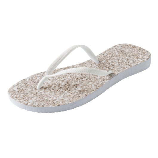 Tongs Parties scintillant Glitz crème brillante (Incliné)