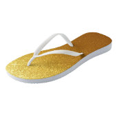 Tongs Parties scintillant or chatoyante et design (Incliné)