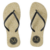 Tongs Parties scintillant Or tendance Monogramme mariage (Semelle)