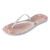 Tongs Parties scintillant rose Gold Blush Éclats Texte p (Incliné)