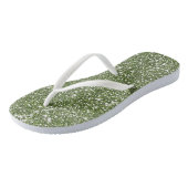 Tongs Parties scintillant verte Faux Texture (Incliné)