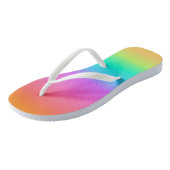Tongs Pastel Arc-en-Ciel Dégradé Flip Flops (Incliné)