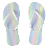 Tongs Pastel Holographique Arc-en-ciel doux (Semelle)