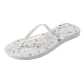 Tongs Pastel Poppy Floral Garden Motif (Incliné)
