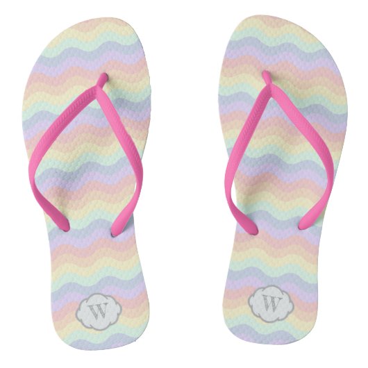 Tongs Pastel Rainbow Waves Flip Flops (Semelle)
