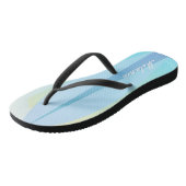 Tongs Pastel Surfboard Rose Bleu Nom Motif (Incliné)