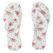 Tongs Pastèque rose, Graines de pastèque, Motif d'été (Semelle)