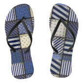 Tongs Patchwork Denim bleu (Semelle)